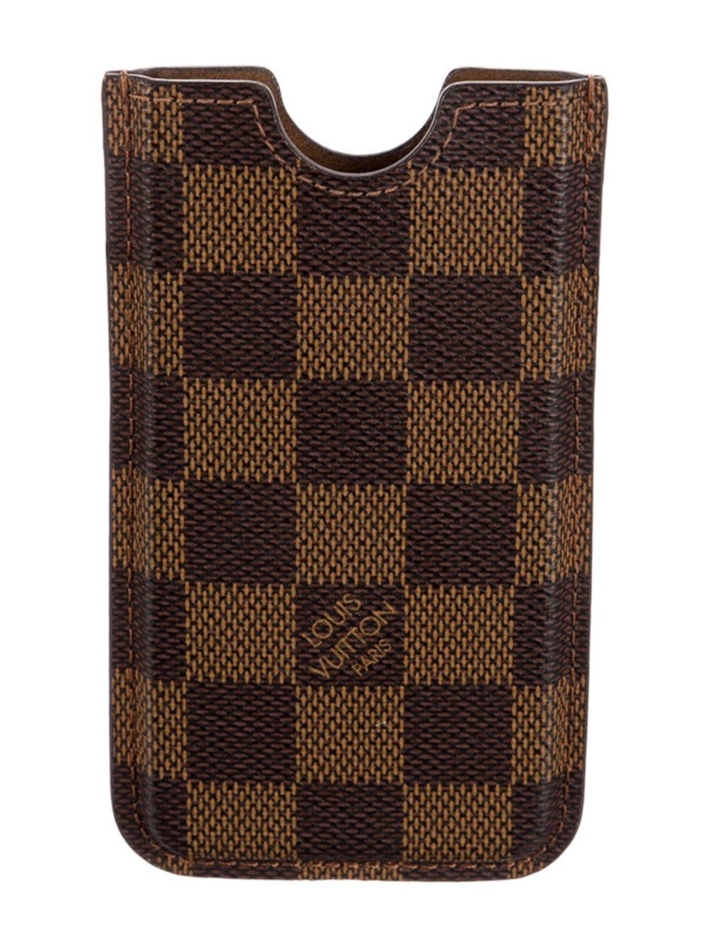 Louis Vuitton Brown Damier Ebene Checkered Card Case - Picture 2 of 4